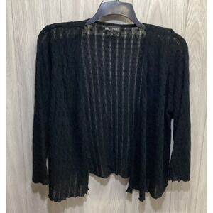 I.N.‎ STUDIO Women's (Size 1X) 3/4 Sleeve Open Front Cardigan Acrylic Nylon